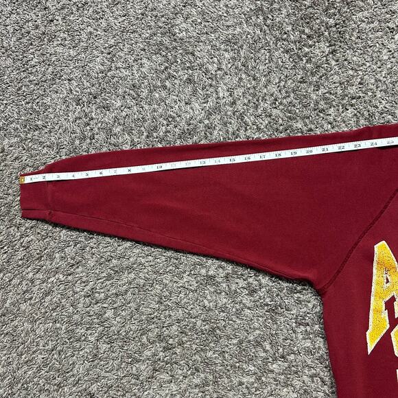 Vintage Thrashed Sweatshirt Arizona State Crewneck Pullover 80s 90s Red M/L - Picture 6 of 10